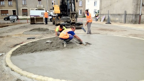 Travaux à l???arrière de la Mairie