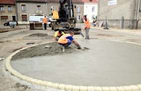 Travaux à l???arrière de la Mairie